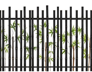Obraz premium Black bamboo fence