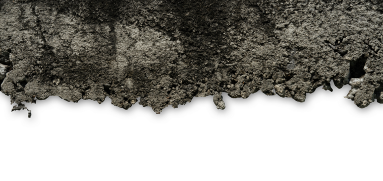 grunge concrete wall border isolated background