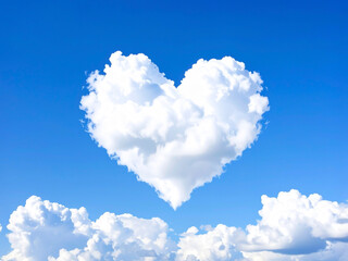 ハート型の雲  生成AI　