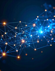 Obraz premium Abstract network graphic with glowing points (1)