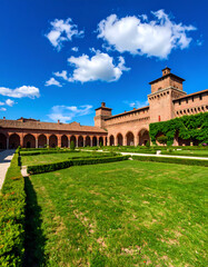 Fototapeta premium Historic castle courtyard exterior
