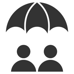 Coverage Glyph Icon Element For Design