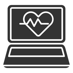 Monitoring Glyph Icon Element For Design