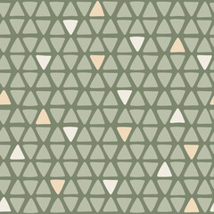 seamless geometric pattern with triangle in green color