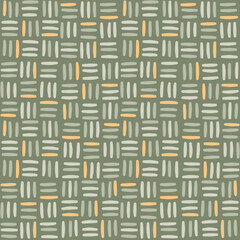 Plait seamless geometric pattern with geometric shapes