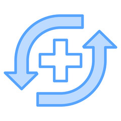 Recovery Blue Icon Element For Design