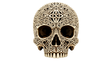 intricate celtic knotwork skull gothic art for dark fantasy designs