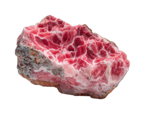 Pink, veined rock specimen