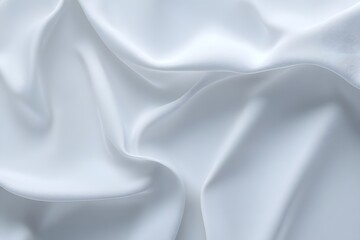 White satin fabric wavy background. Soft white color wavy background. 