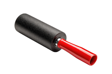 Dark gray cylinder tool with red handle