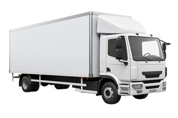 Goods transport vehicle on a transparent background