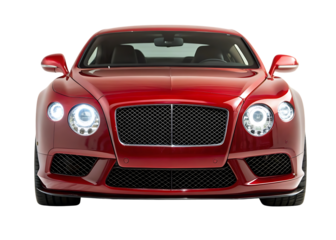 Red luxury coupe front view automotive