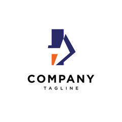 Fototapeta premium Letter I Arrow Logistic Logo Icon Vector