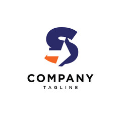 Letter S Arrow Logistic Logo Icon Vector