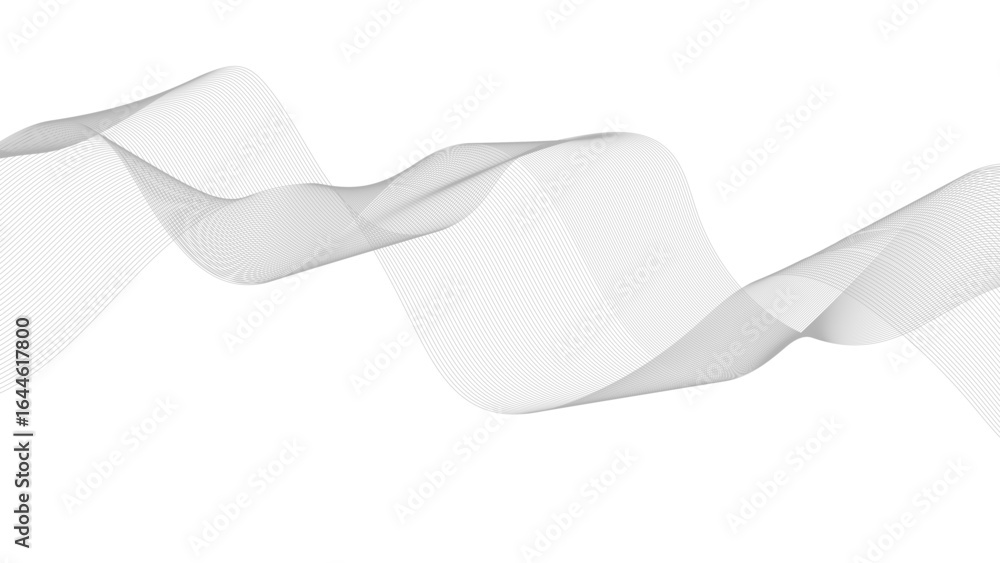 Poster abstract black lines wave curve motion on white background. vector illustration. vector illustration