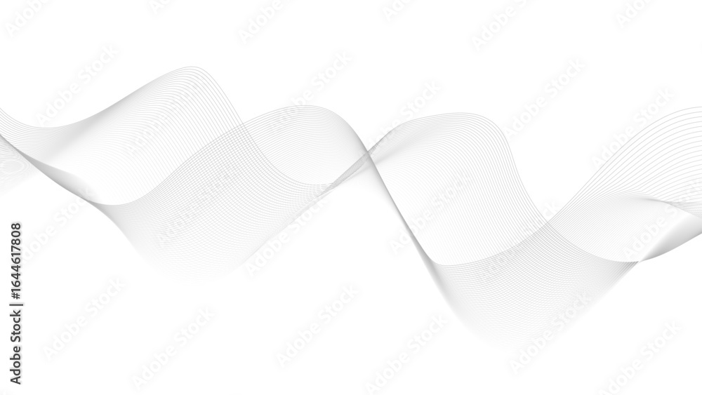 Poster abstract black lines wave curve motion on white background. vector illustration. abstract gray line 