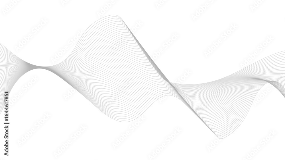 Aufkleber abstract black lines wave curve motion on white background. vector illustration. thin wavy line abst
