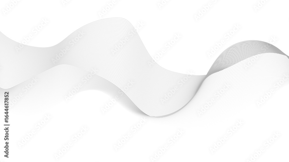 Poster abstract black lines wave curve motion on white background. vector illustration. thin wavy line abst