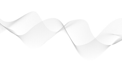 Abstract black lines wave curve motion on white background. Vector Illustration. Abstract gray line with white background.

