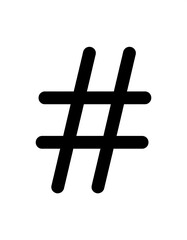 Obraz premium Black hashtag symbol