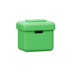 Green 3D storage box icon