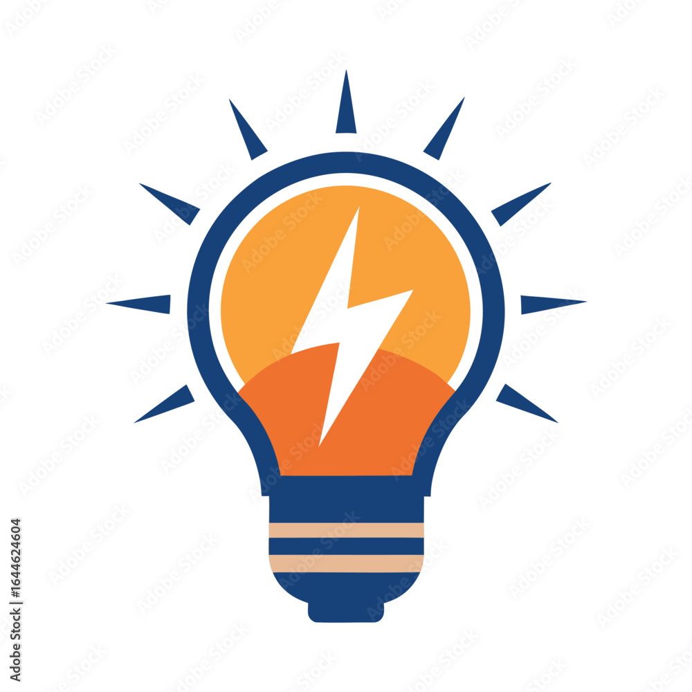 Aufkleber conceptual light bulb icon with a sharp spark inside representing ideas innovation and bright thinki