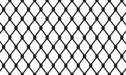 Naklejka premium Seamless fishnet pattern isolated on white background for textile design