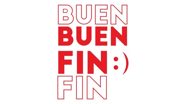 Promotional video banner for the Buen Fin sales. The cheapest weekend of the year in Mexico, with offers and discounts. Buen Fin.
