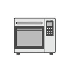 Obraz premium Simple Illustrated Microwave Oven with Digital Display and Buttons
