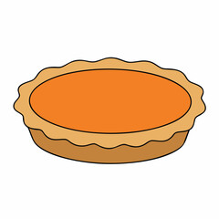 Sweet Potato Pie Illustration: A Simple, Cartoon-Style Depiction