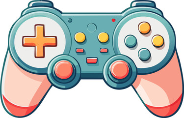 Stylized video game controller, modern technology or gaming theme
