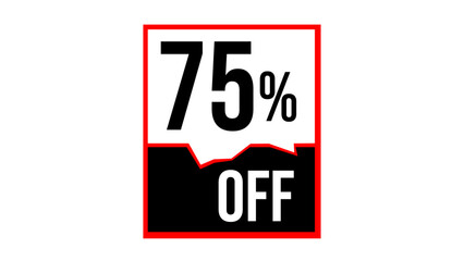 Sale of special offers. Discount with the price is 75. Pstickers for the sale with discount and special offers. Best offer, best price for sale. Labels for promotion, advertising