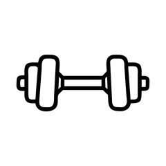 A detailed illustration of a dumbbell featuring distinct weights on each side, symbolizing fitness and strength training.