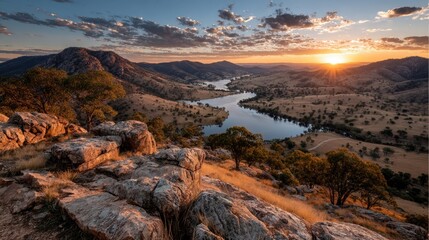 Obraz premium Scenic Vista at Sunset