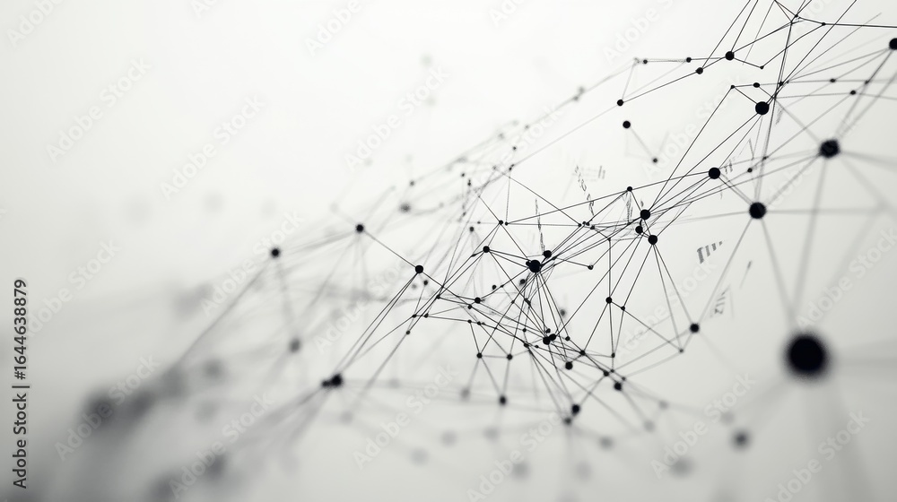 Poster abstract network concept with connecting lines and dots