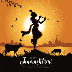 happy janmashtami poster 2025