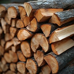 Fototapeta premium pile of firewood