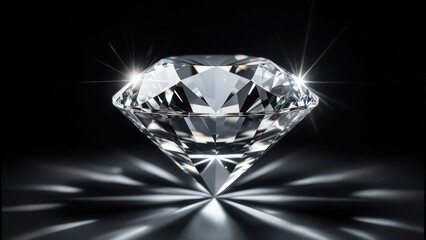 Diamond on black backdrop