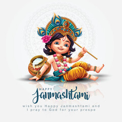 happy janmashtami poster 2025