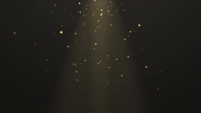 Light spot, sunlight from the top and floating particles video background