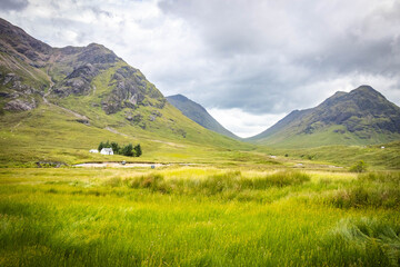 Fototapeta premium mountains, glencoe, highlands, scottish highlands, scotland, uk