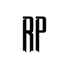 RP monogram logo design letter text name symbol monochrome logotype alphabet character simple logo