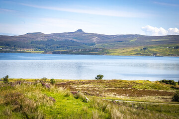 loch on isle of skye, skye, hebrides, highlands, scotland, uk, lake, fjord
