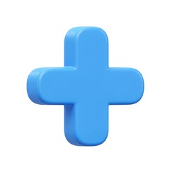 Fototapeta premium Blue plus sign icon