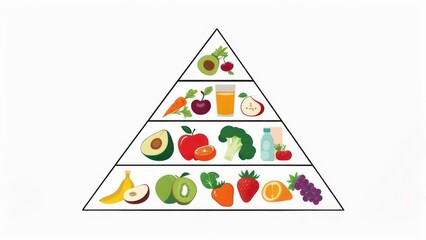 Colorful food pyramid graphic