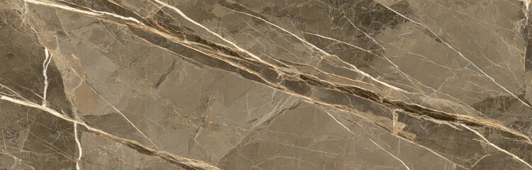 Detailed close-up view of a light brown marble-like stone surface with flowing, veiny patterns