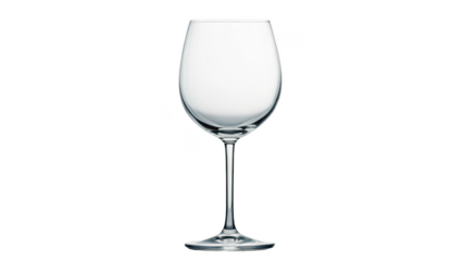 empty wine glass isolated on transparent background