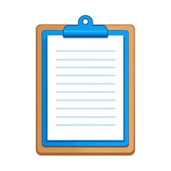 Clipboard with lined paper