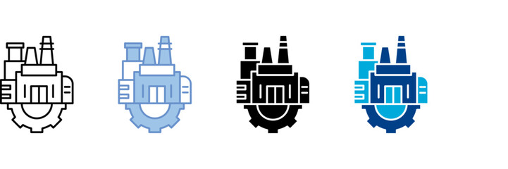 Infrastructure Icon Set Multiple Style Collection