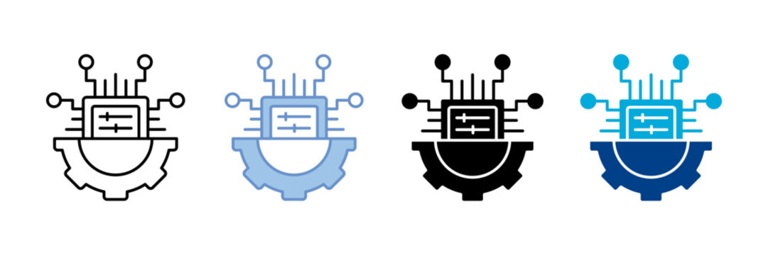 Control System Icon Set Multiple Style Collection